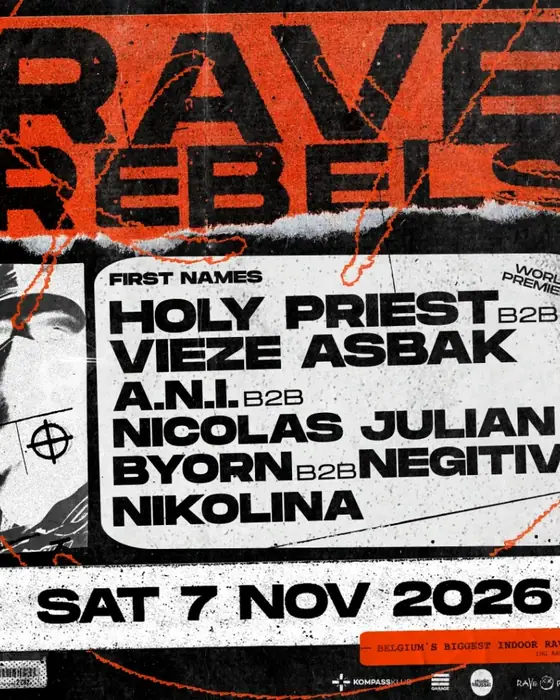 Affiche officielle de Rave Rebels XXL (ING Arena (Palais 12), Heysel, Brussels, Belgique, 6 novembre 2026)